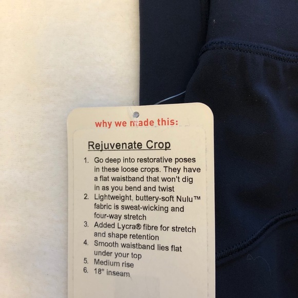 NWT Lululemon rejuvenate crop - Picture 5 of 7